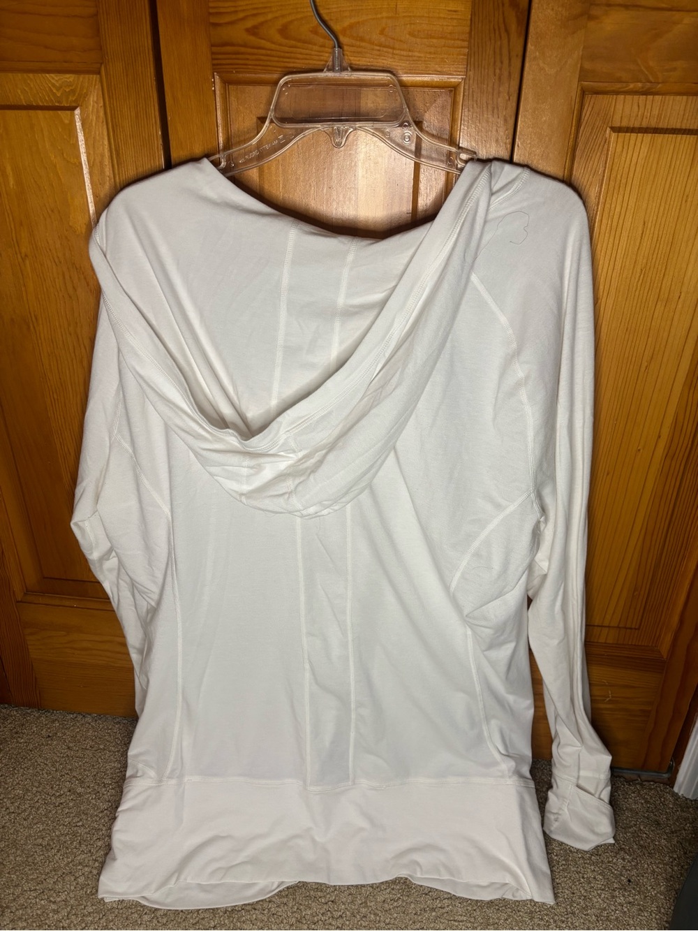 Zella White Hooded Long-Sleeve Women's Pullover - Picture 3 of 4